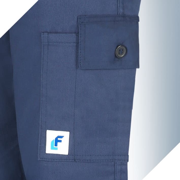 Pantalone Economici Blu Multitasche Cotone 100% Massaua Imbottiti Felpati Invernale