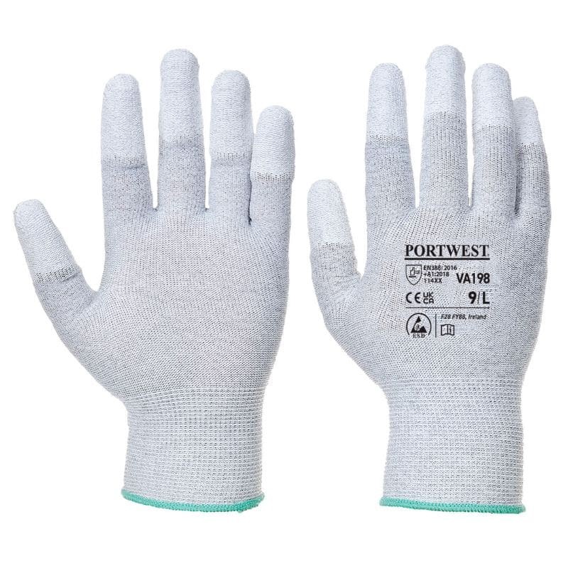 24 Paia - Guanti da Lavoro Antistatico con Dita in PU - VA198 Portwest