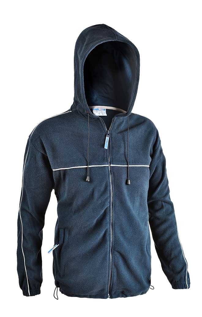 Felpa in Pile da Lavoro Zip Intera con Capuccio Sottozero Finlandia 7450