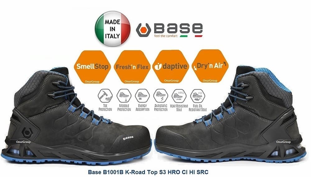 OUTLET - Scarpe Antinfortunistiche BASE K-Road TOP S3 HRO HI CI SRC Alte invernali Impermeabili antiscivolo 2 - B1001B