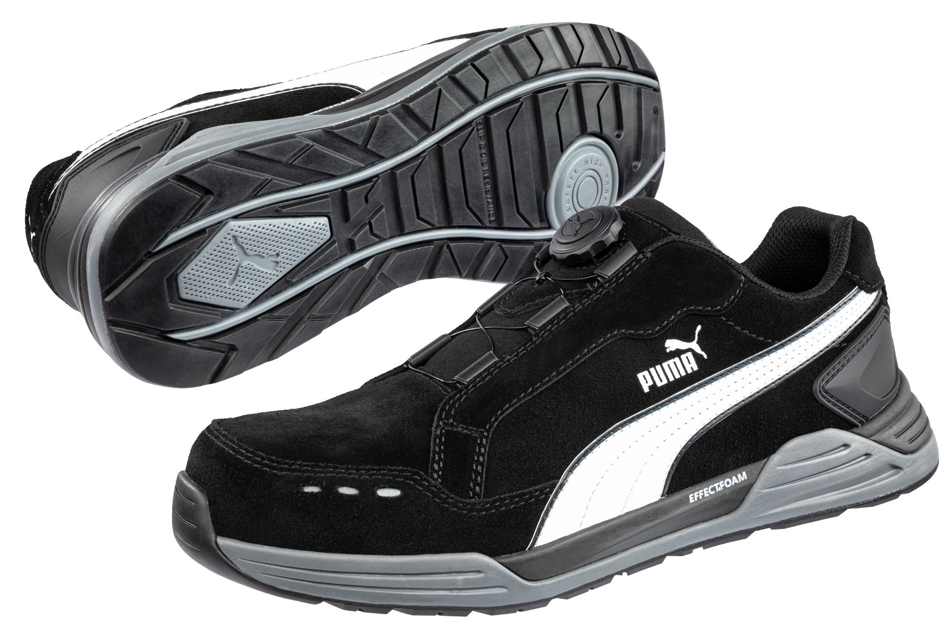 Scarpe antinfortunistiche Puma Airtwist Black Disc Low con chiusura BOA S3 HRO ESD SRC 644651