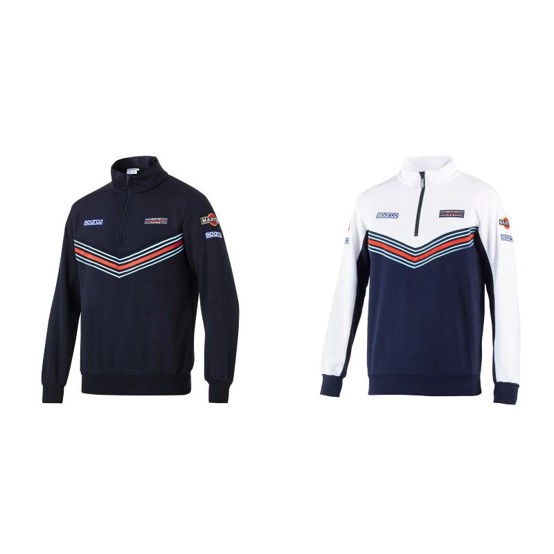 Felpa da Lavoro Mezza Zip Sparco Martini Racing Half zip Sweatshirt 013037MR