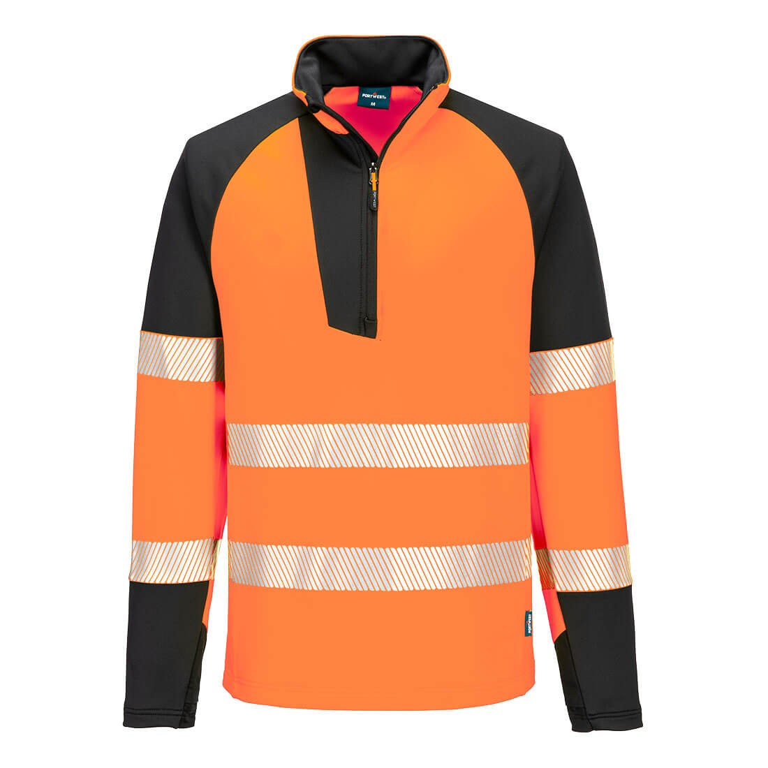 Felpa da Lavoro Alta Visibilit� Stretch Mezza Zip Impermeabile Portwest T172