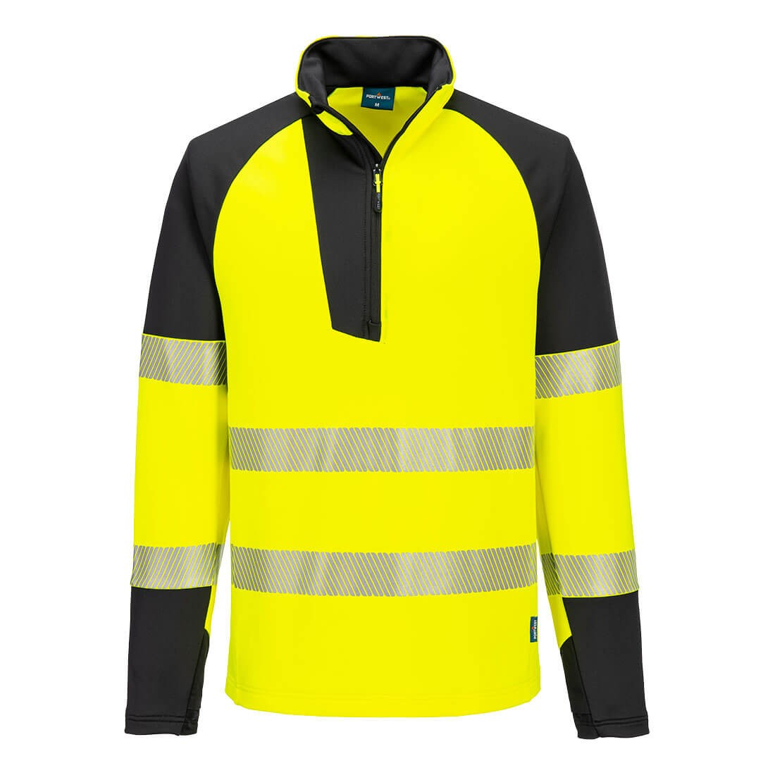 Felpa da Lavoro Alta Visibilit� Stretch Mezza Zip Impermeabile Portwest T172