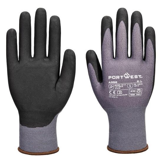 12 Pezzi - Guanti da Lavoro Spalmati Nitrile Stretch Portwest Essential A356
