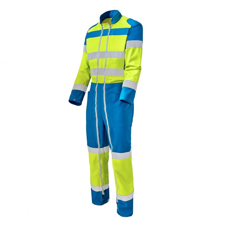 Tuta da Lavoro con doppia cerniera Alta Visibilit� Multitasche Molinel Fluopro Quick FLUOQK72ASJ/BU