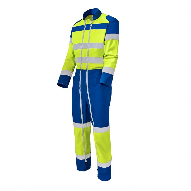 Tuta da Lavoro con doppia cerniera Alta Visibilit� Multitasche Molinel Fluopro Quick FLUOQK72ASJ/BU