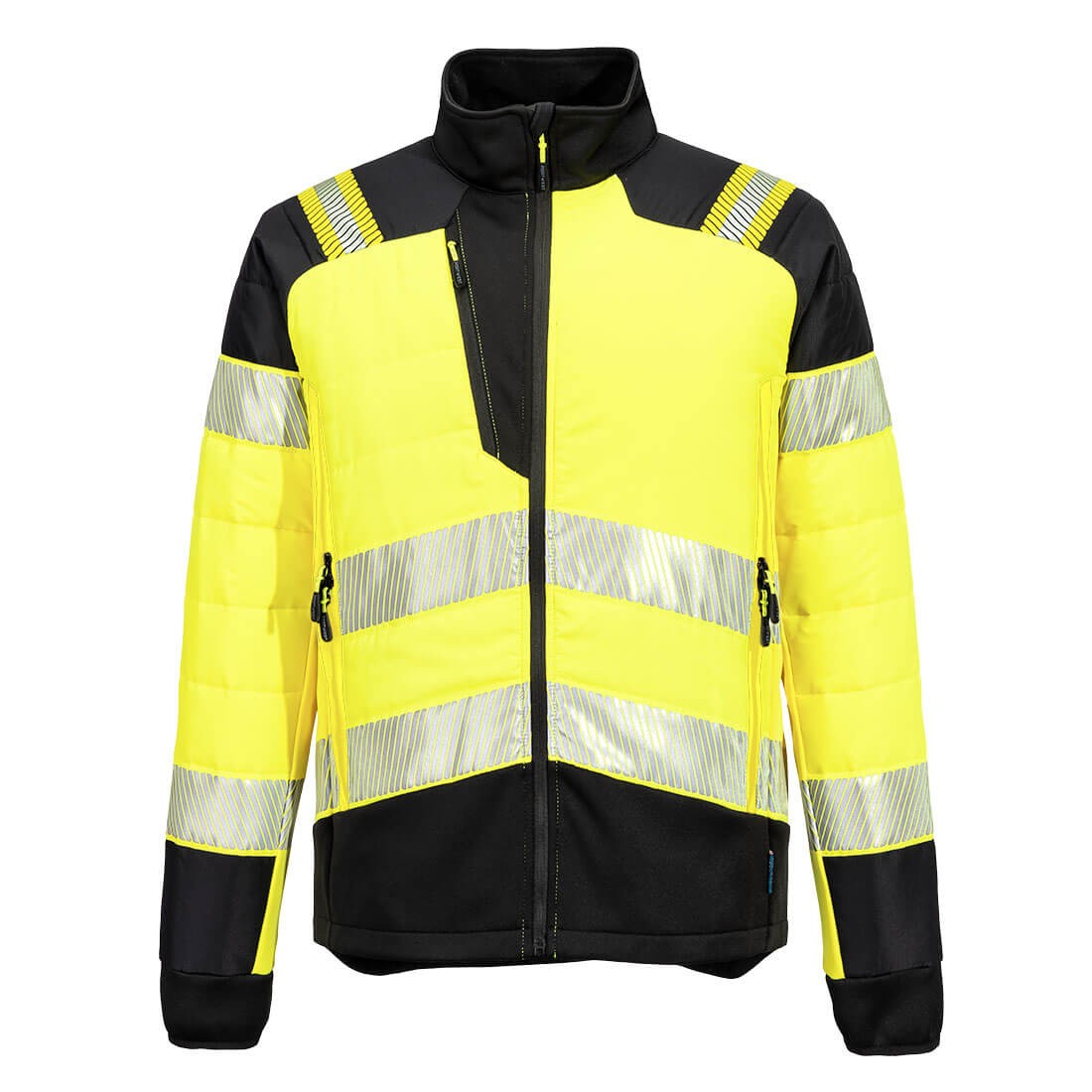 Giubbotto da Lavoro Alta Visibilit� Multitasche Impermeabile Stretch Portwest T170