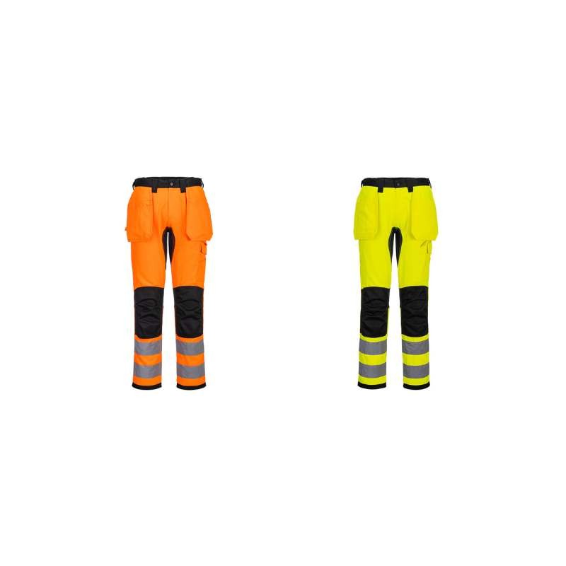 Pantaloni da Lavoro Alta Visibilit� Multitasche Stretch Portwest CD889