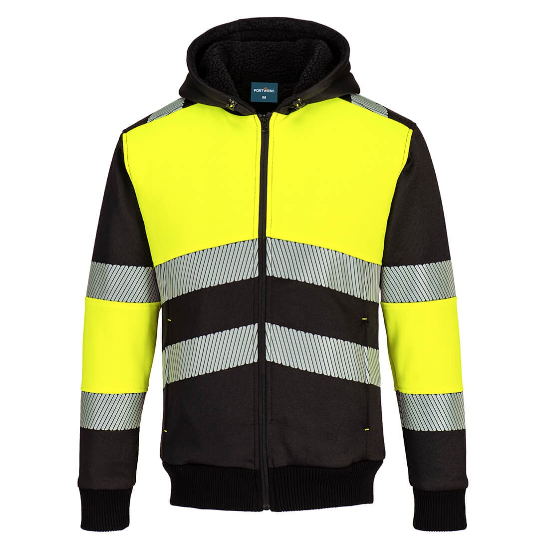 Felpa da Lavoro Alta Visibilit� con Cappuccio Invernale Portwest PW377
