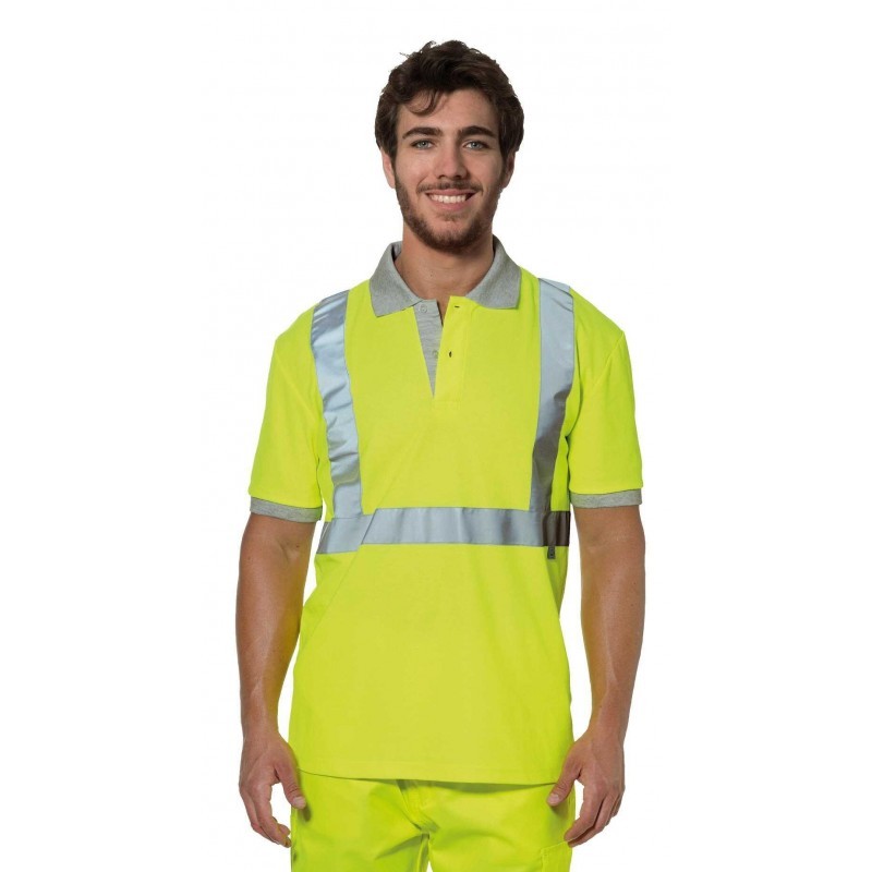 T-Shirt da lavoro Alta visibilit� cool dry manica corta Logica GIROHV/G-L
