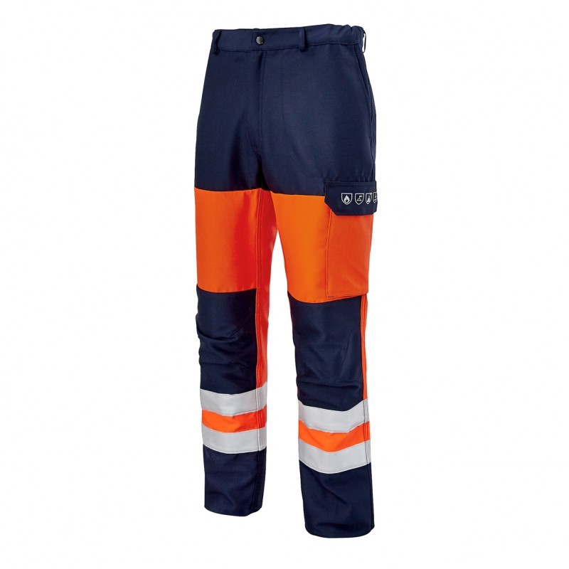Pantalone con ginocchiere da Lavoro Multirischio Alta Visibilit� Multitasche Molinel Roady Safeline SAFEPN88ASO/NA