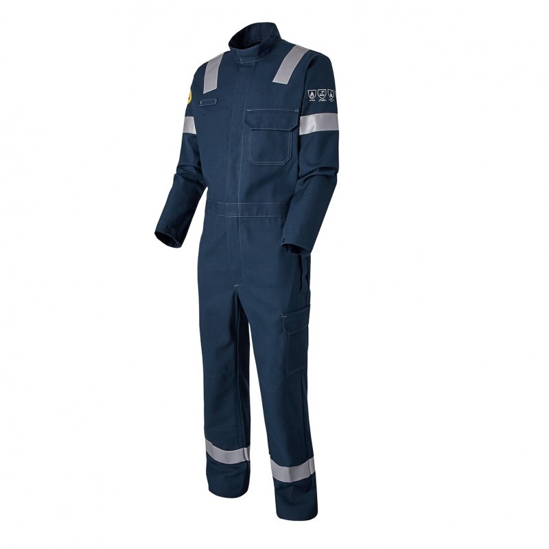 Tuta con ginocchiere da Lavoro Multirischio Alta Visibilit� Multitasche Molinel Techprotect TECHCB88BRNAV