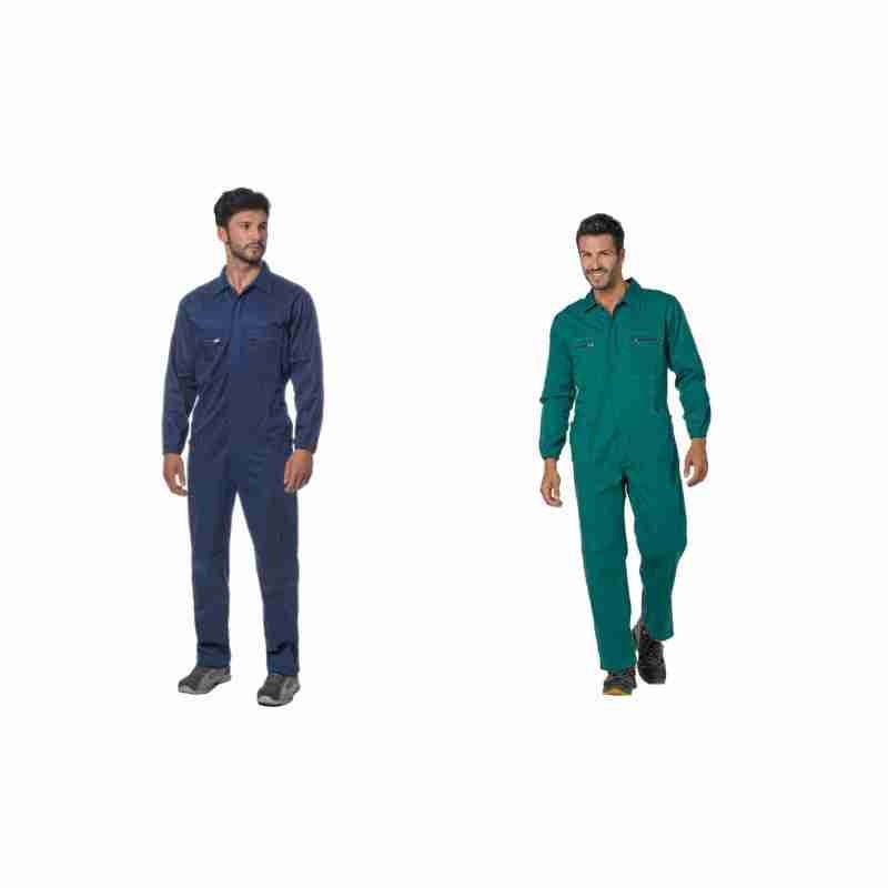 Tute intere da lavoro multitasche 100% cotone Logica 9070BLU-L