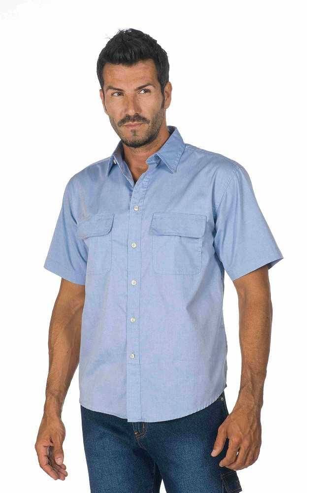 Camicia da lavoro 100% cotone manica corta chambray Logica 8162L