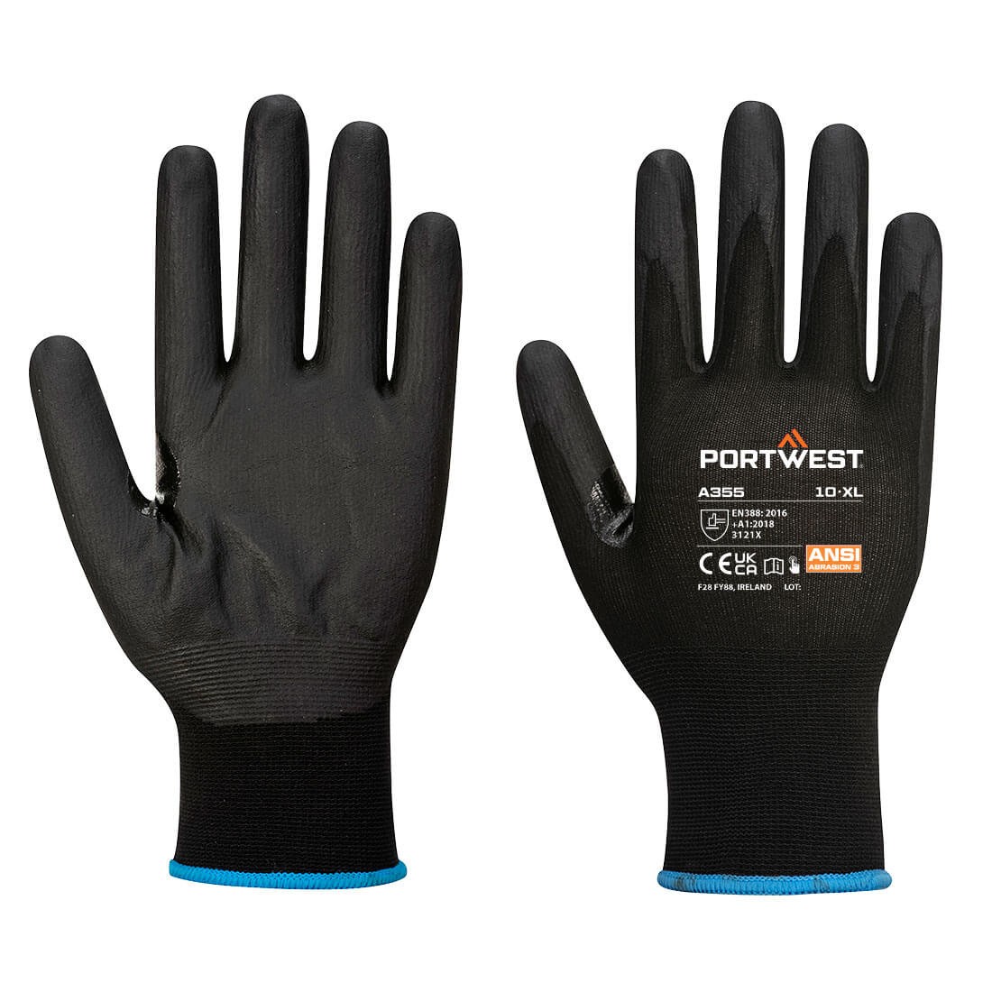 12 Pezzi - Guanti da lavoro in Schiuma in Nitrile Stretch Portwest A355
