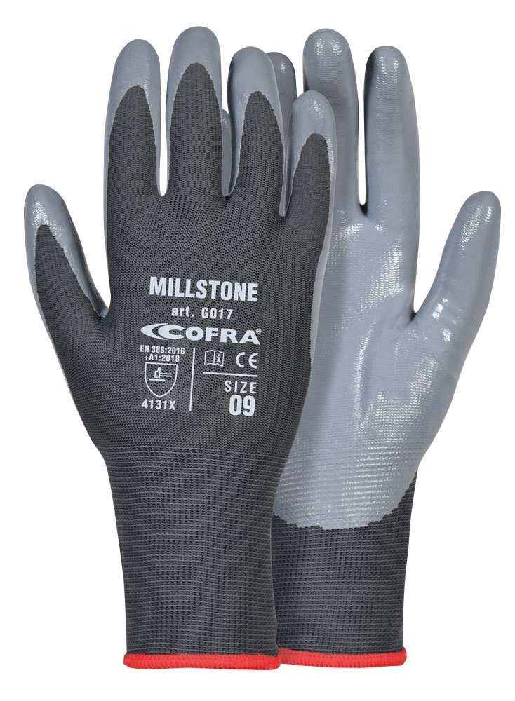 12 Pezzi - Guanti da Lavoro in Nitrile Cofra Millstone G017