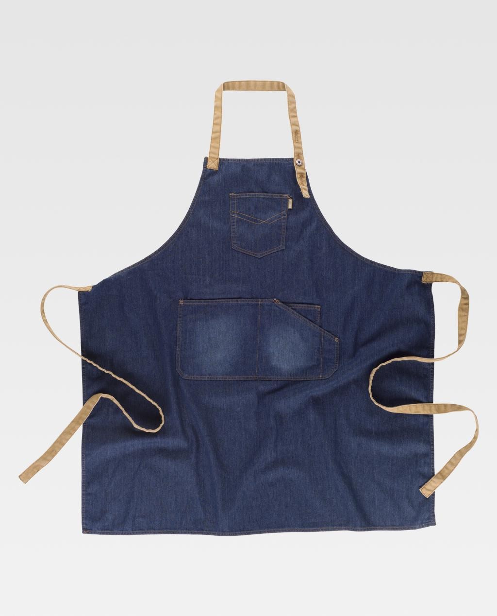 Grambiule da Lavoro Workteam Jeans Pettorina M710