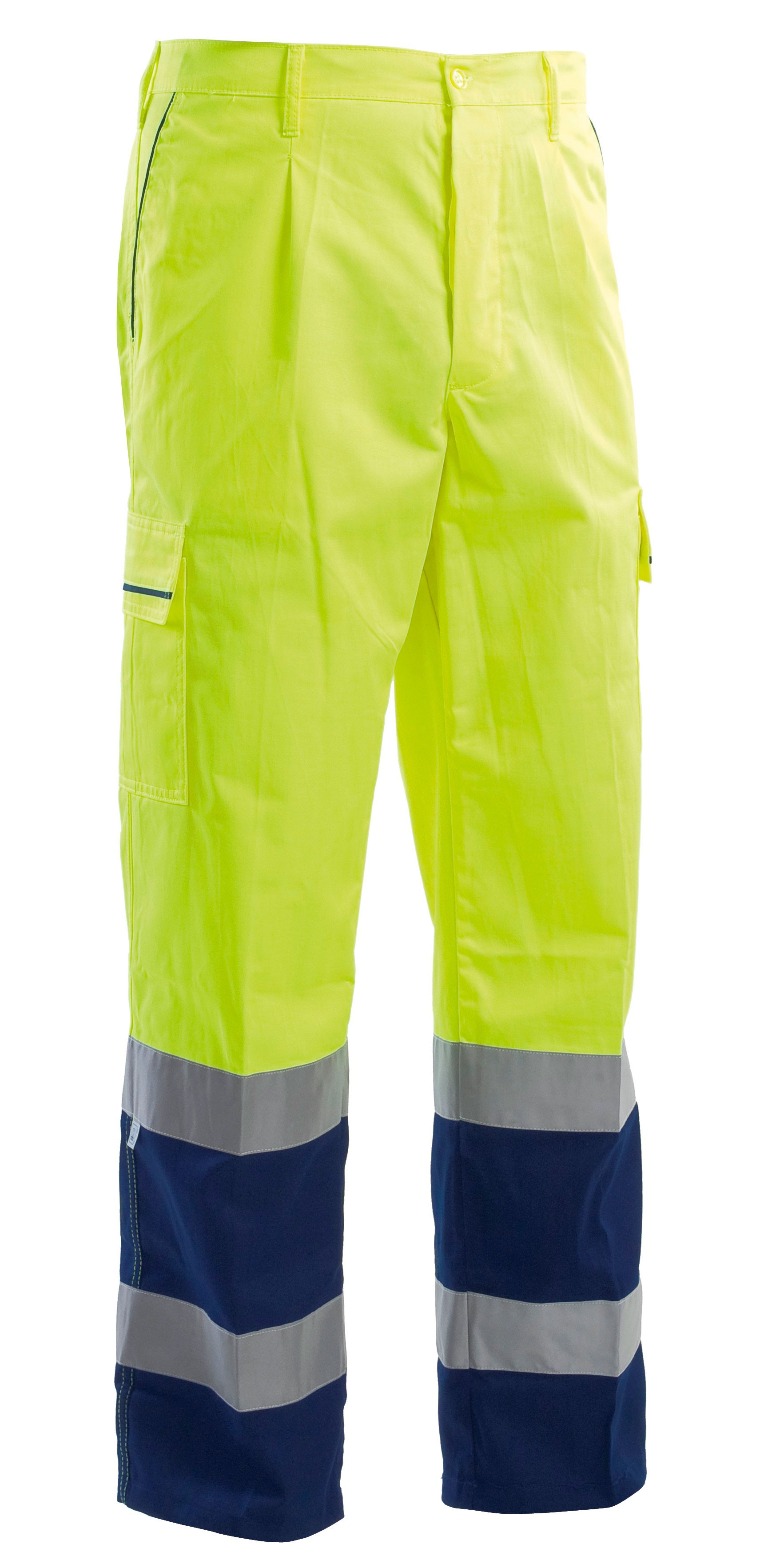 Pantalone da Lavoro Multitasche Alta visibilit� 100% cotone P&P Loyal AVB02 204