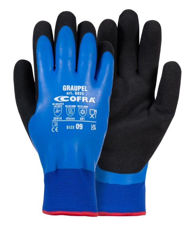 12 Paia - Guanti da Lavoro Stretch Cofra in Lattice Graupel G025-D100