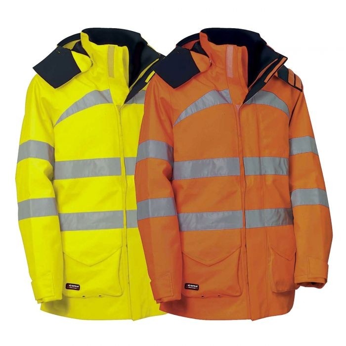 GIUBBOTTO COFRA GORE-TEX DEVON EN340 EN471 IMPERMEABILE ALTA VISIBILITA