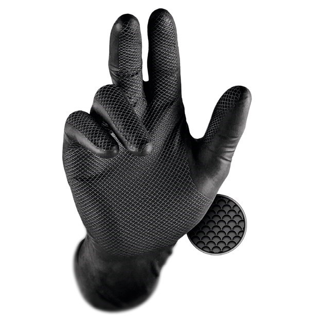 50 Pezzi - Guanti da lavoro monouso Grippaz 246BK