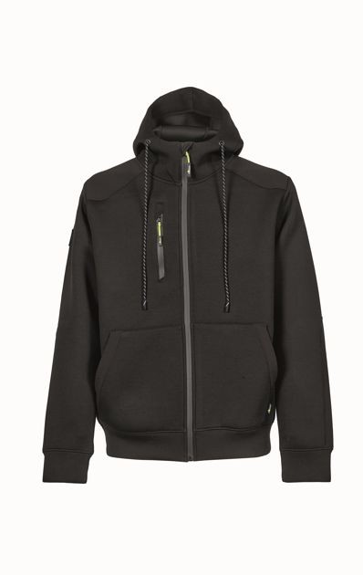 Felpa da Lavoro Multitasche Stretch con Cappuccio Zip Intera U-Power Cork WEY367BC