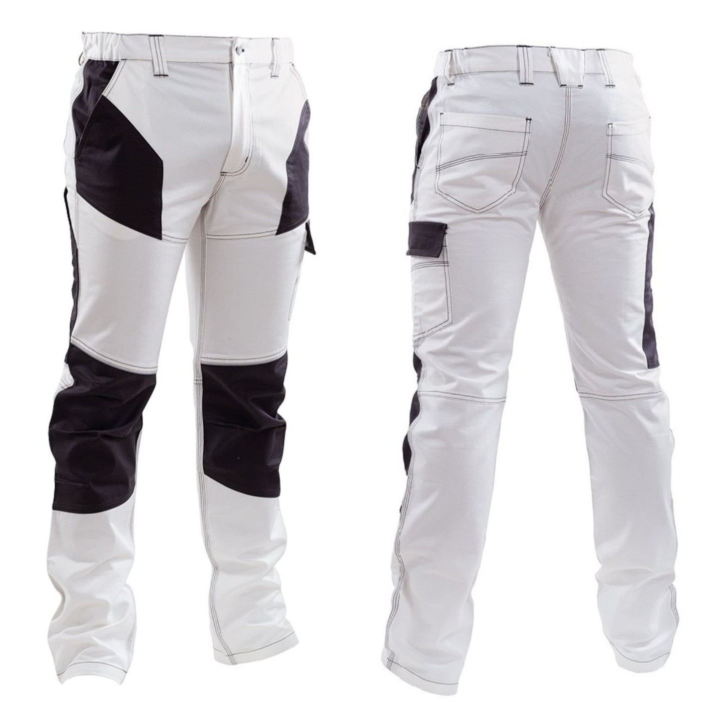 Pantalone da Lavoro Multitasche Stretch Slim Fit P&P Loyal Jump JMP-WHITE