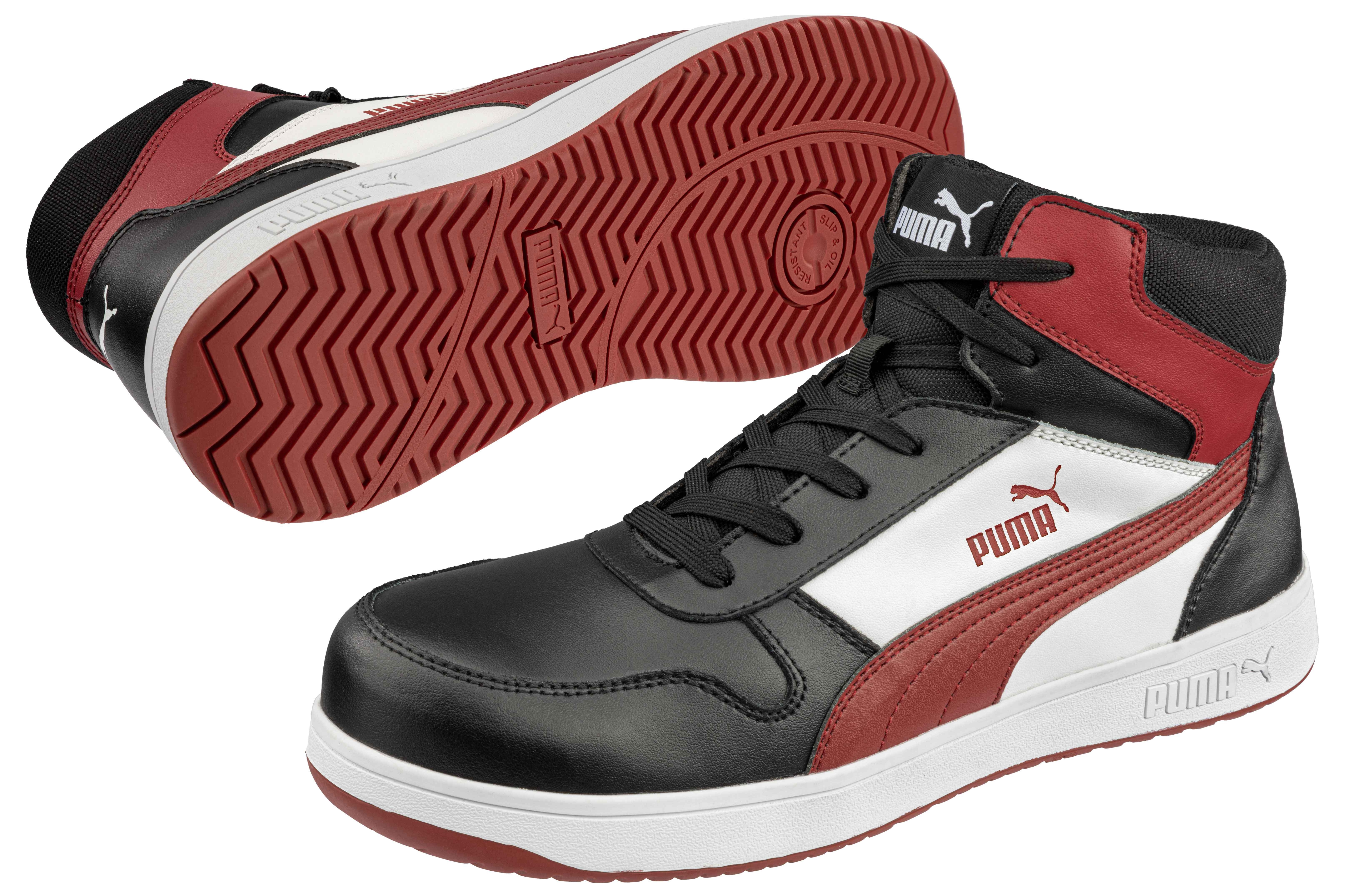 Scarpe antinfortunistiche Puma Frontcourt Black/White/Red Mid S3 FO HRO ESD SRC 630050