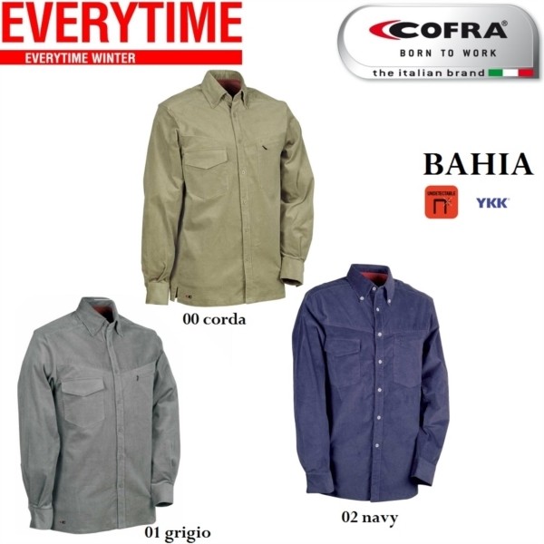 Camicia da lavoro a manica lunga COFRA BAHIA