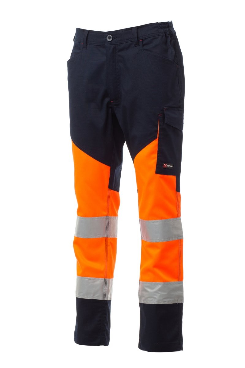 Pantalone bicolore da lavoro Alta Visibilit� Multitasche Payper Working Summer AY 7593