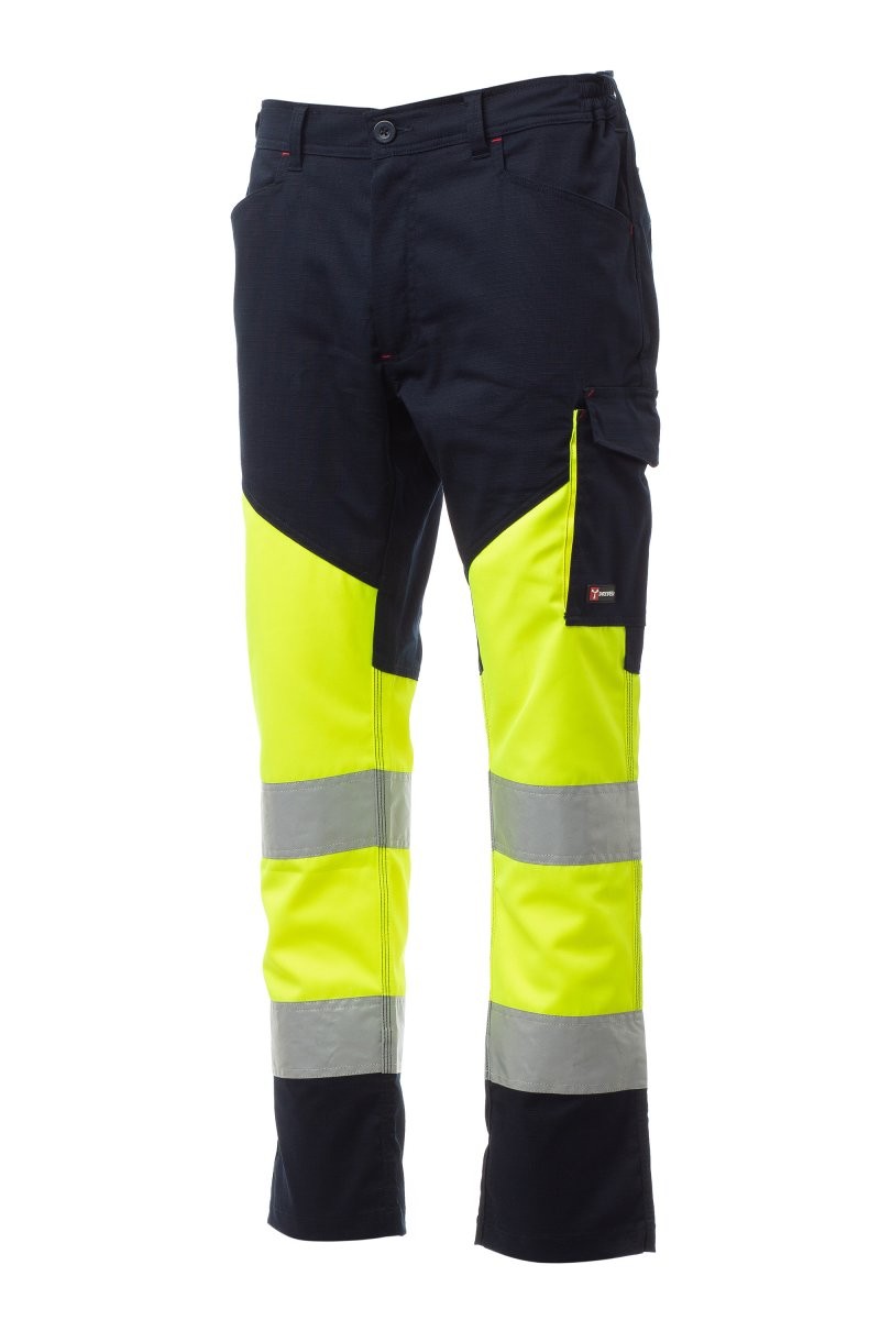 Pantalone bicolore da lavoro Alta Visibilit� Multitasche Payper Working Summer AY 7593