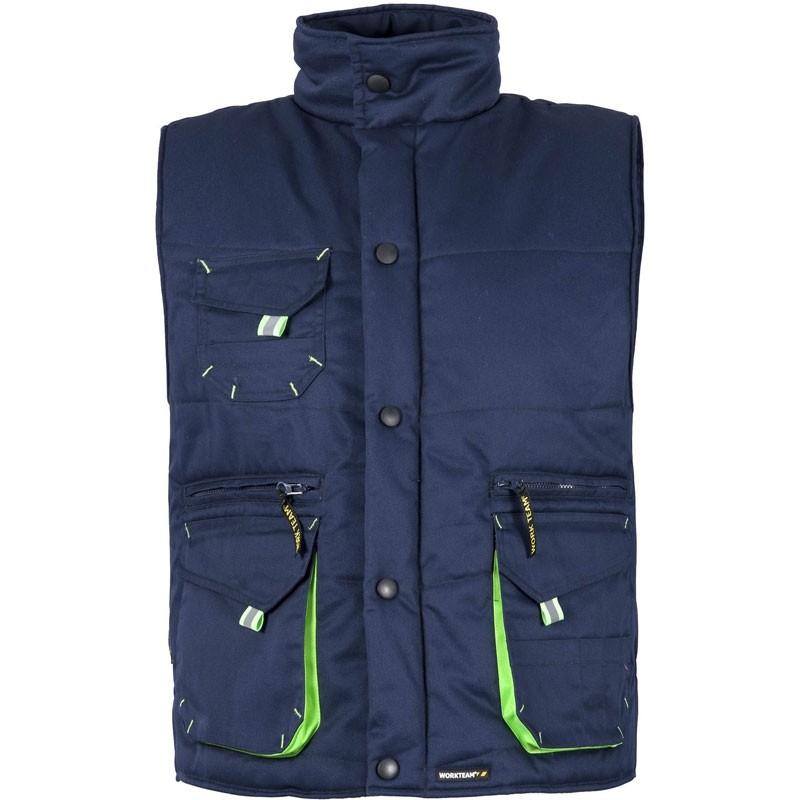 Gilet da lavoro invernale multitasche imbottito ad alta visibilit� - Workteam