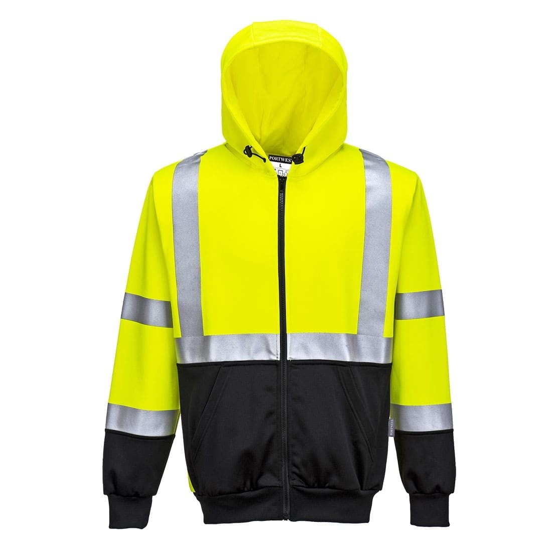Felpa da Lavoro Bicolore con Cappuccio Alta Visibilit� Portwest B315