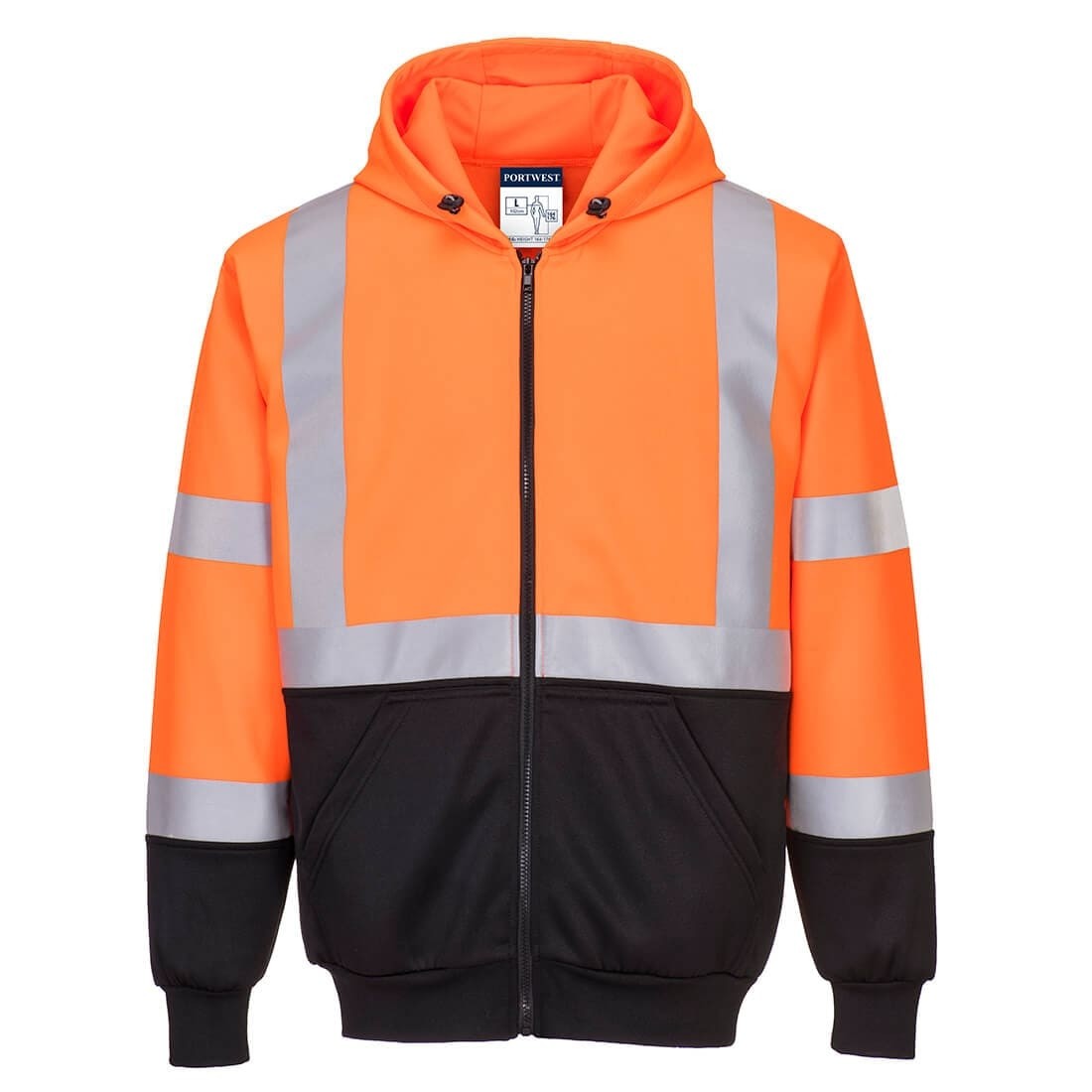 Felpa da Lavoro Bicolore con Cappuccio Alta Visibilit� Portwest B315
