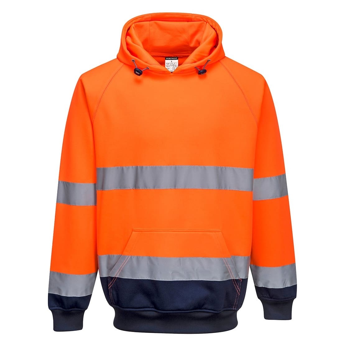 Felpa da Lavoro Bicolore con Cappuccio Alta Visibilit� Portwest B316