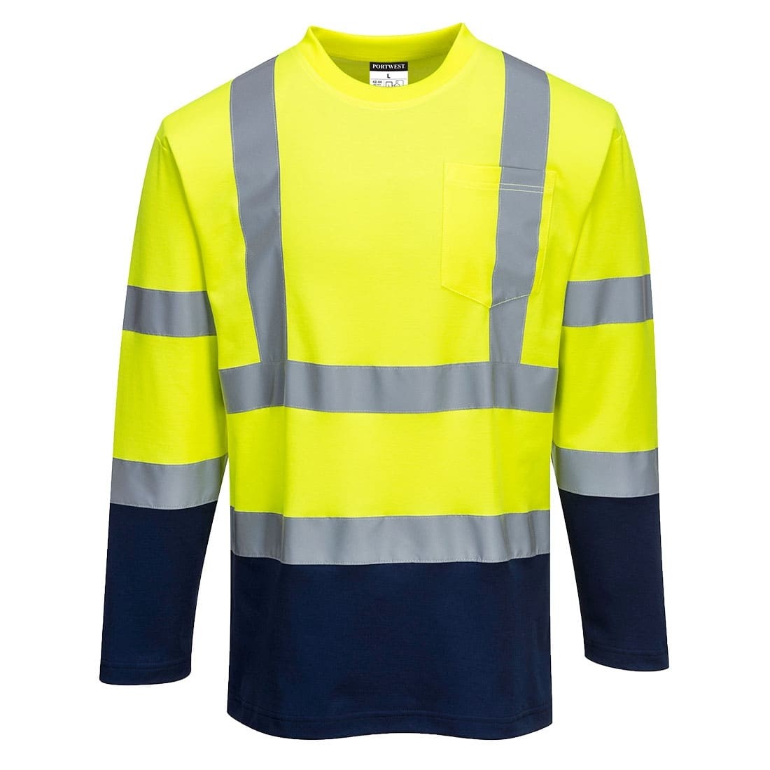 Maglietta da Lavoro Bicolore Cotton Comfort Alta Visibilit� Portwest S280