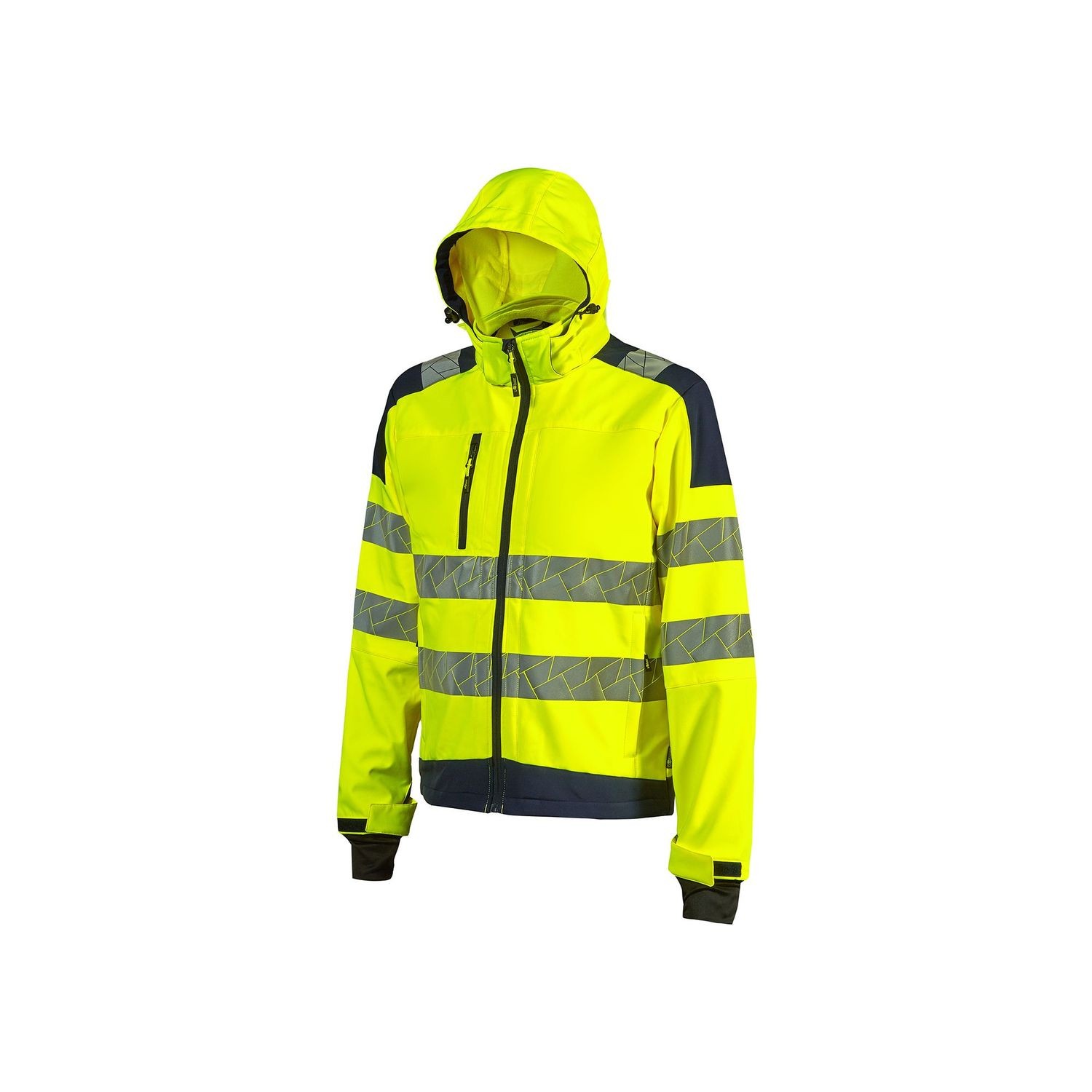 Giubbotto da Lavoro Alta Visibilit� Multitasche Softshell Stretch U-Power Wonder HL384