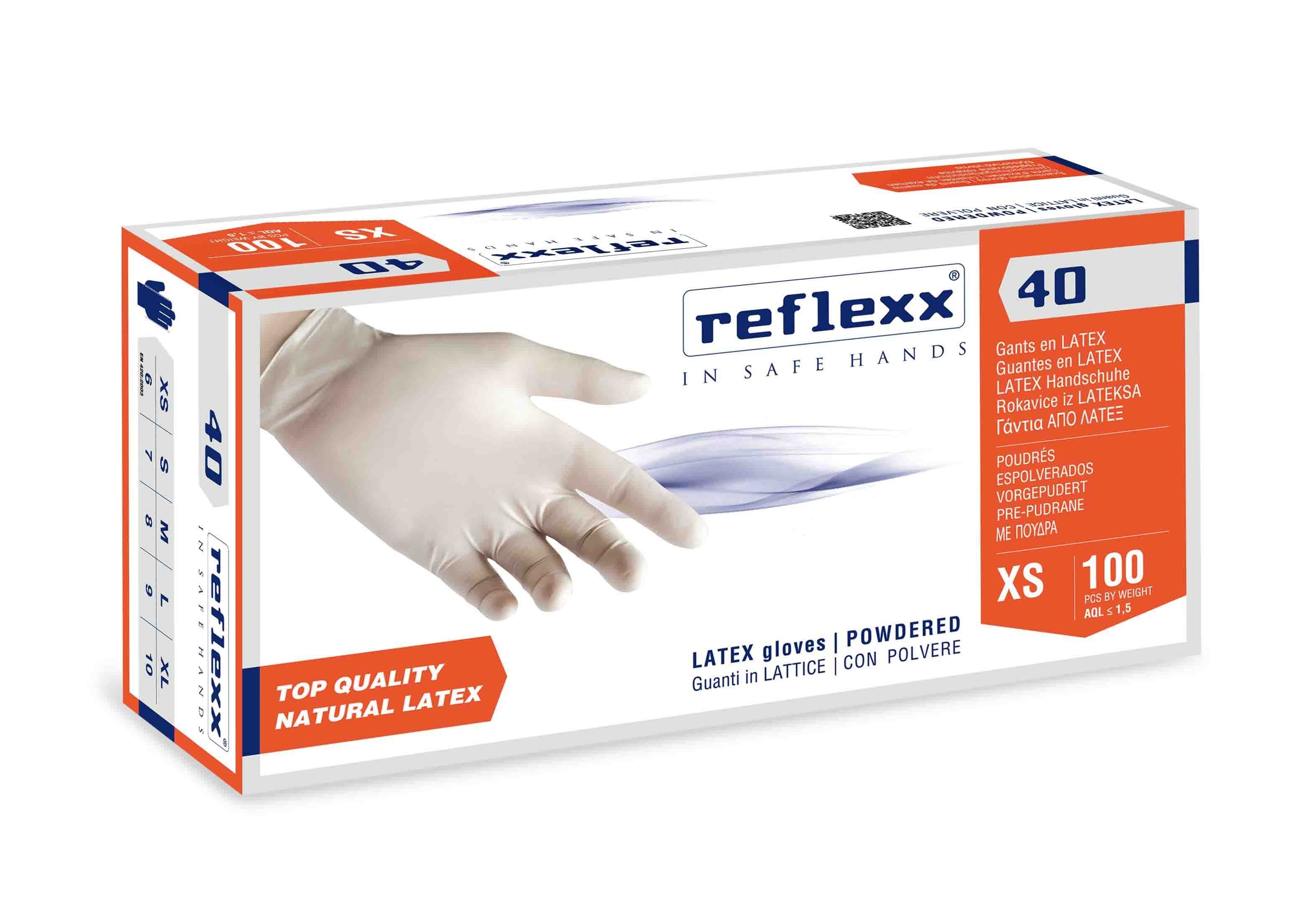Guanti in lattice con polvere - Reflexx 40