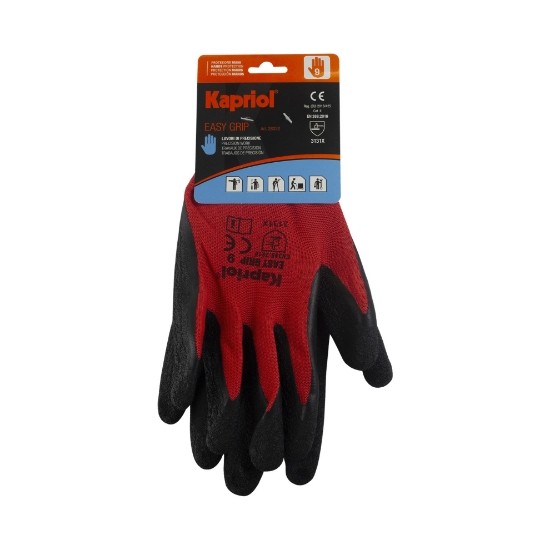 12 Paia - Guanti Da Lavoro Antitaglio Kapriol In Latex EASY GRIP 128020
