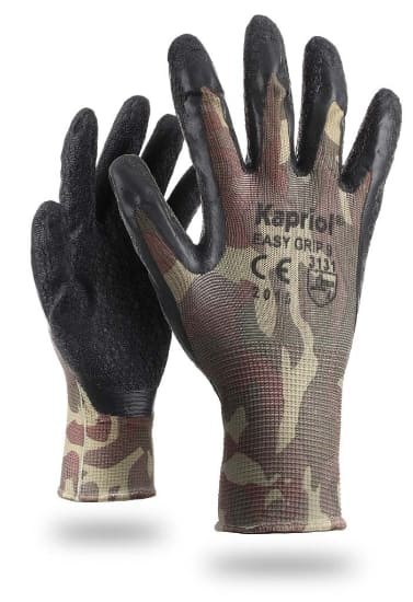 12 Paia - Guanti Da Lavoro Antitaglio Kapriol In Latex EASY GRIP 128020