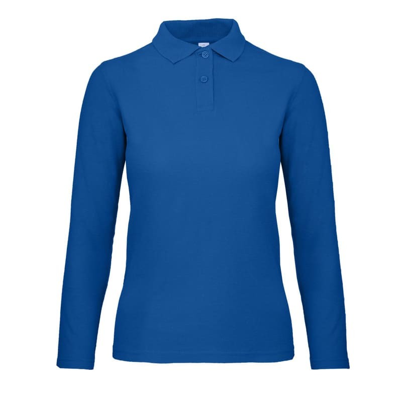 Polo Da Lavoro ID.001 LSL da Donna Manica Lunga B&C Collection - BCPWI13