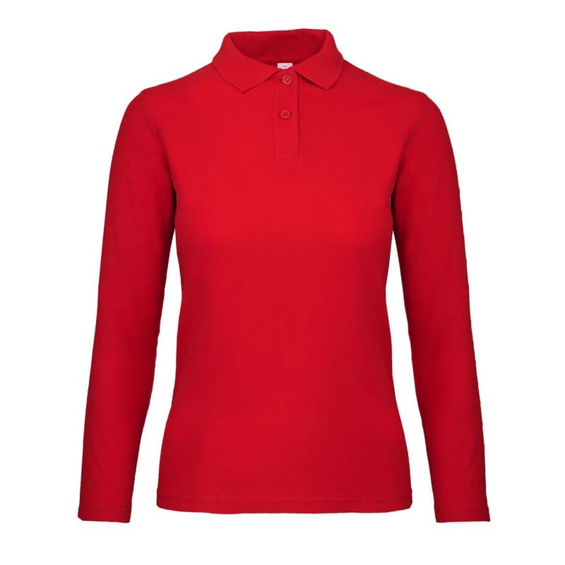 Polo Da Lavoro ID.001 LSL da Donna Manica Lunga B&C Collection - BCPWI13