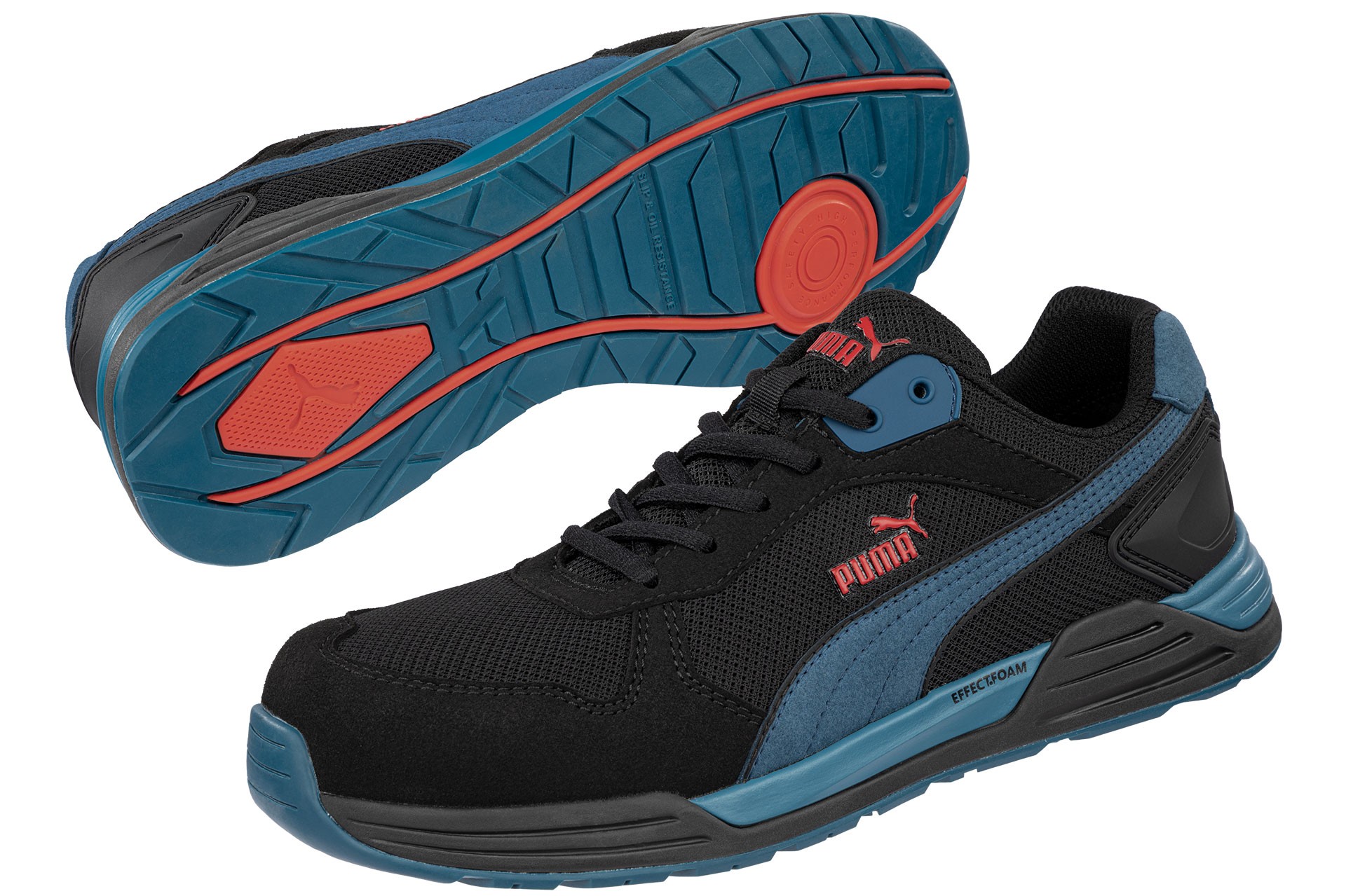 Scarpe antinfortunistiche Puma Frontside Black/Blue Low S1P HRO ESD SRC 644660
