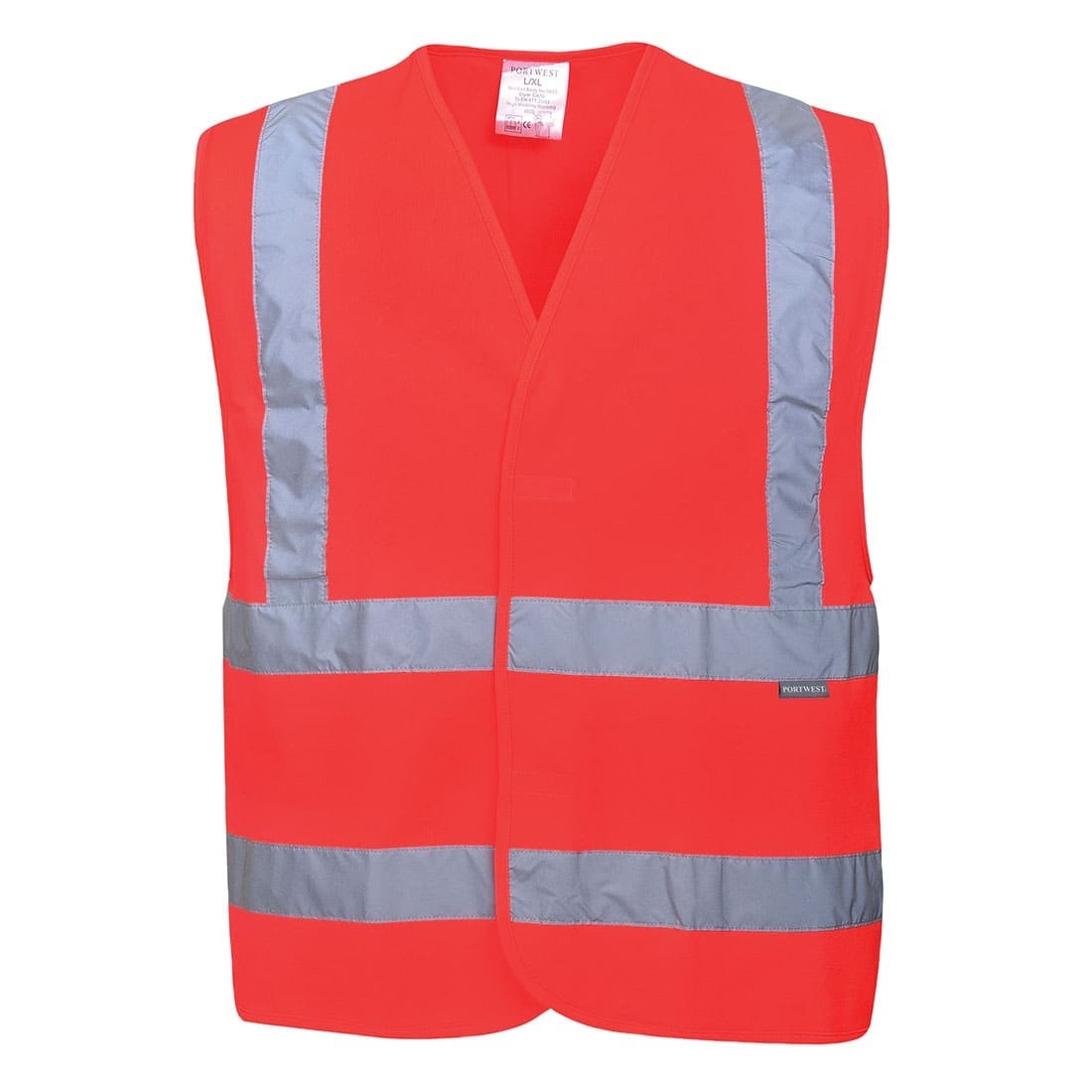 Gilet da Lavoro due bande orizzontali e verticali Portwest C470
