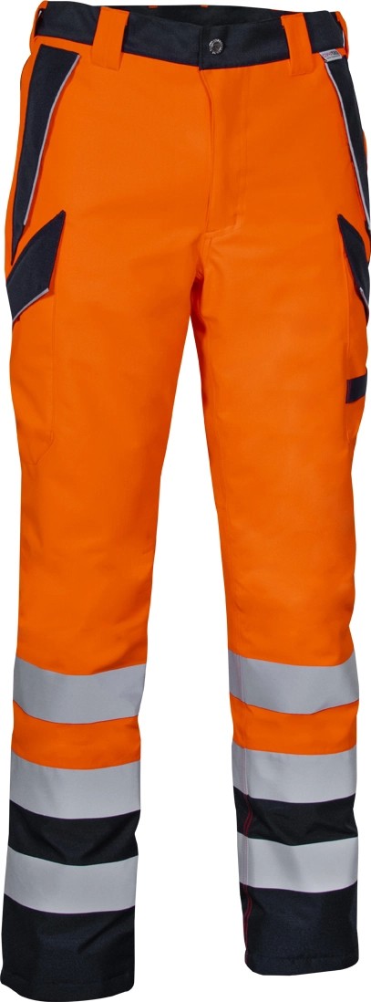 Pantaloni da Lavoro Alta Visibilit� Multitasche Invernali Impermeabili Cofra Evanton V637-0