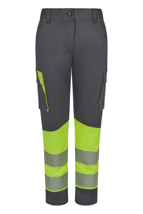 Pantaloni da Lavoro Velilla Alta Visibilit� Multitasche Stretch Bicolore 303032S