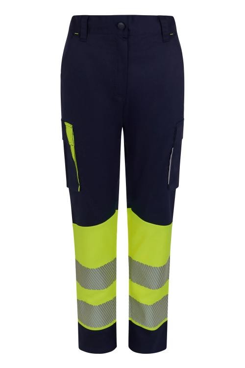 Pantaloni da Lavoro Velilla Alta Visibilit� Multitasche Stretch Bicolore 303032S