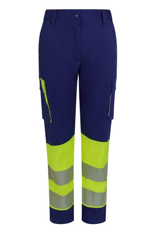 Pantaloni da Lavoro Velilla Alta Visibilit� Multitasche Stretch Bicolore 303032S