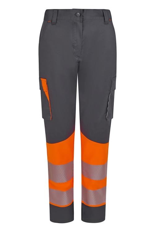 Pantaloni da Lavoro Velilla Alta Visibilit� Multitasche Stretch Bicolore 303032S